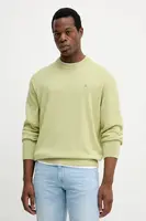 Bavlněný svetr Calvin Klein Jeans pánský, zelená barva, LV04RC309G