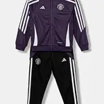 Dětská tepláková souprava adidas Performance Manchester United fialová barva, JN9683
