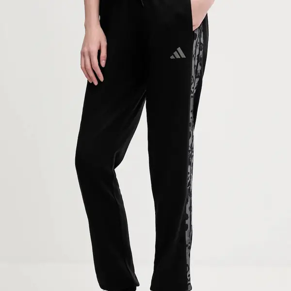 Tepláky adidas 3-Stripes dámské, černá barva, s aplikací, KB8510
