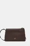 Kožená kabelka Pinko hnědá barva, 105161 A0QO
