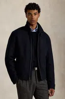 Vlněná bunda Polo Ralph Lauren tmavomodrá barva, přechodná, 710969654
