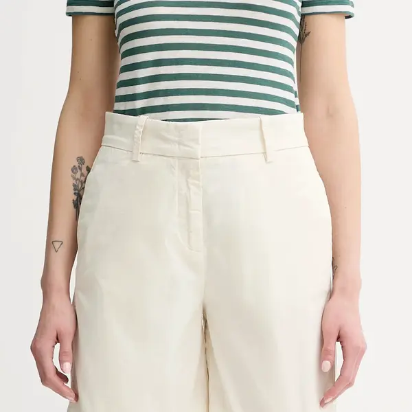 Kraťasy Marc O'Polo dámské, béžová barva, high waist, 503040015019