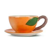 Šálek s podšálkem Byon Peach 300 ml oranžová barva