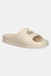 Pantofle Lacoste SERVE SLIDE 2.0 dámské, béžová barva, na platformě, 49CFA0025