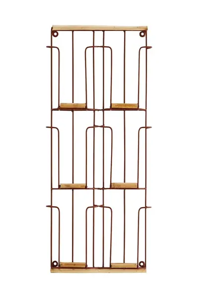 Nástěnný držák na pohlednice Madam Stoltz 24 x 56 cm červená barva