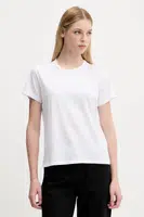 Bavlněné tričko Abercrombie & Fitch bílá barva, KI139-5231