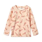 Plavecké tričko s dlouhým rukávem Liewood Noah Printed Longsleeve Swim Tee oranžová barva, LW19977