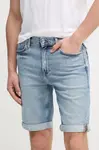 Džínové šortky Calvin Klein Jeans pánské, modrá barva, J30J327516