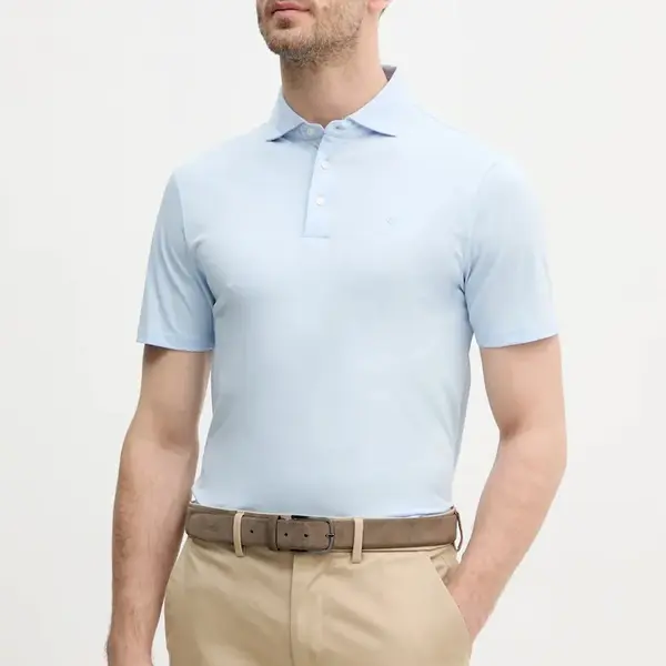 Bavlněné polo tričko Hackett London modrá barva, HM563434