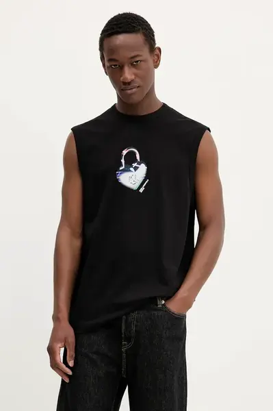 Bavlněné tričko Karl Lagerfeld Jeans černá barva, A3M17026