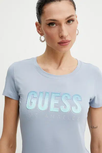 Tričko Guess DEGRADE modrá barva, W5GI14 J1314