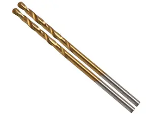 BGS Technic BGS 2040-2 Spirálový vrták HSS-G 2,0 mm s válcovou stopkou, TiN. 2 ks