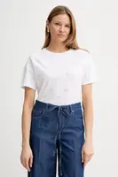 Bavlněné tričko Liu Jo dámské, bílá barva, WA5147.JS923