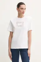 Bavlněné tričko Elisabetta Franchi bílá barva, MA01651E2