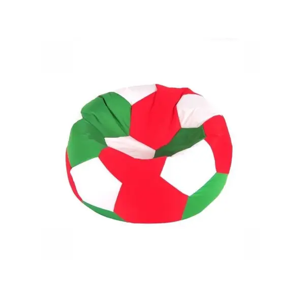 Sedací vak lopta 100x100 cm červeno-bielo-zelená