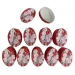 Krabička z ručného papiera oválna červená MOTÝĽ 10ks-MOVEO