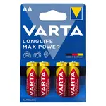 VARTA MAX POWER alkalické batérie 4 ks AA