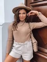 Dámský svetr s rolákem OASIS Barva kamelová DSTREET