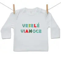 Boodyy Tričko s dlhým rukávom Veselé Vianoce 74 (6-9 mesiacov)