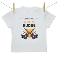 Boodyy Tričko s krátkym rukávom Vyrastám na správnej hudbe 128 (7-8 rokov)