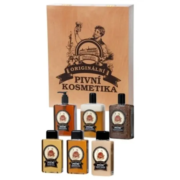 Darčekové balenie - Pivná kozmetika (drevená sada)