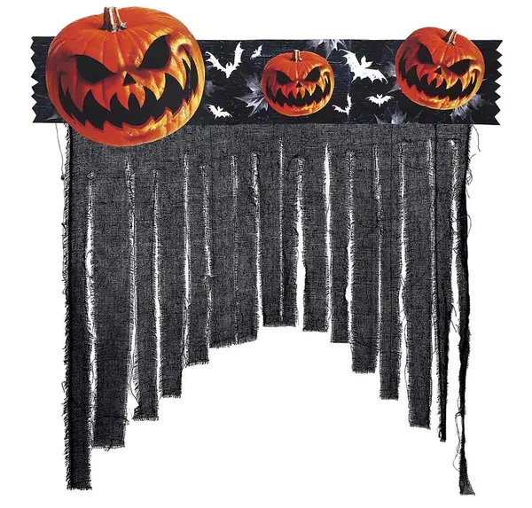 Dekorácia na dvere Strašidelné tekvice 90x30cm