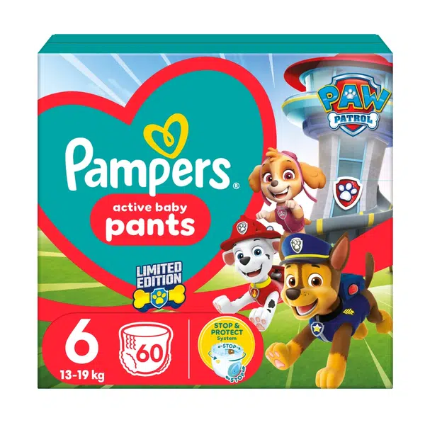 Pampers Pants Paw patrol S6 60ks (13-19kg)