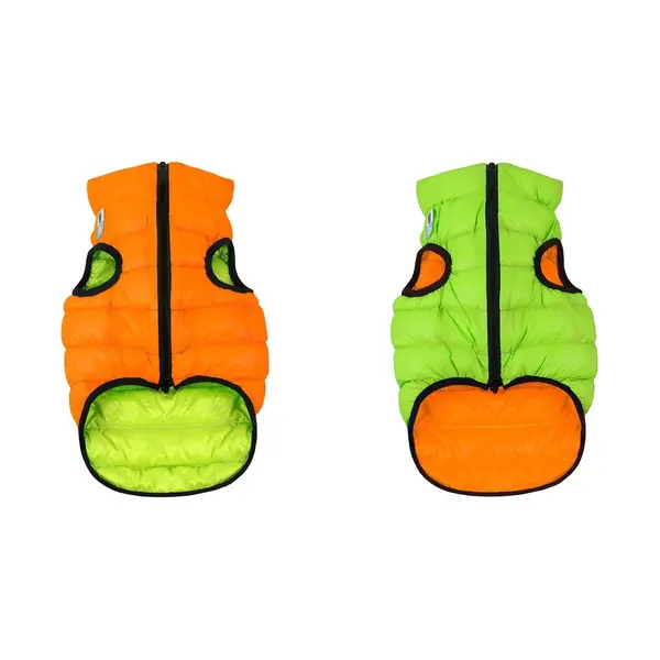 Teplá vesta pre psa AiryVest oranžovo zelená, Veľkosť: L65