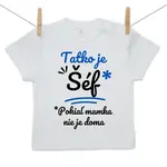 Boodyy Tričko s krátkym rukávom Tatko je šéf 110 (4-5 rokov)
