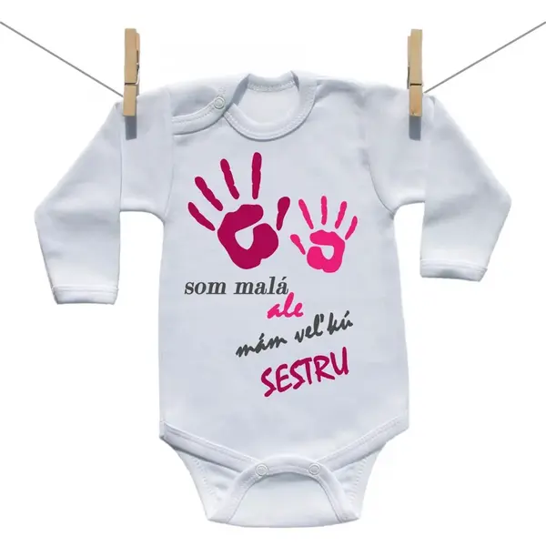 Boodyy Body s dlhým rukávom Som malá ale mám veľkú sestru 86 (12-18 mesiacov)