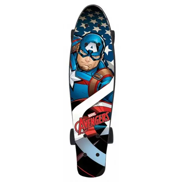 Disney KAPITÁN AMERIKA Skateboard, čierna, veľkosť