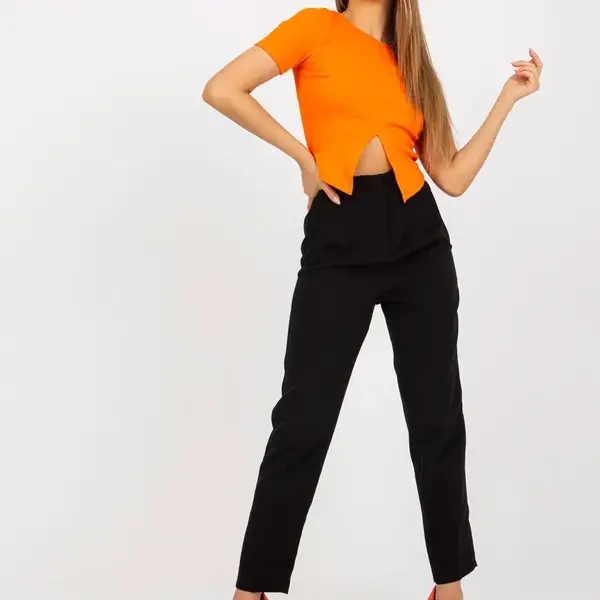 Dámské kalhoty Fashionhunters Black