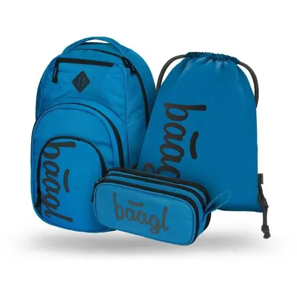 BAAGL 3 SET COOLMATE BLACK Školský set, modrá, veľkosť