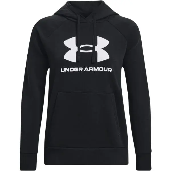 Under Armour RIVAL FLEECE BIG LOGO Dámska mikina, čierna, veľkosť