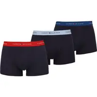 Tommy Hilfiger SIGNATURE CTN ESS-3P WB TRUNK Pánske boxerky, tmavo modrá, veľkosť S