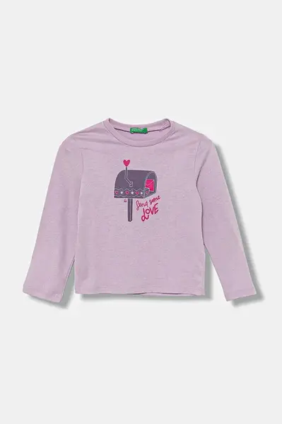 Detská bavlnená košeľa s dlhým rukávom United Colors of Benetton