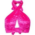 GOLDBEE VELVET SWIMSUIT CROSS Dámsky vrchný diel plaviek, ružová, veľkosť