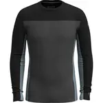 Smartwool CLASSIC THERMAL MERINO BL CRW Pánske termo tričko, čierna, veľkosť