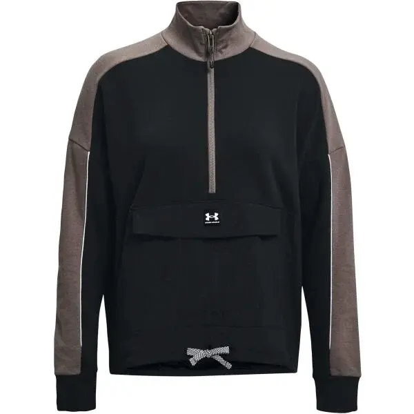 Under Armour RIVAL FLEECE HOODIE Dámska mikina, čierna, veľkosť L