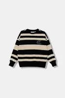 Mikina Calvin Klein Jeans černá barva, vzorovaná, IB0IB02558