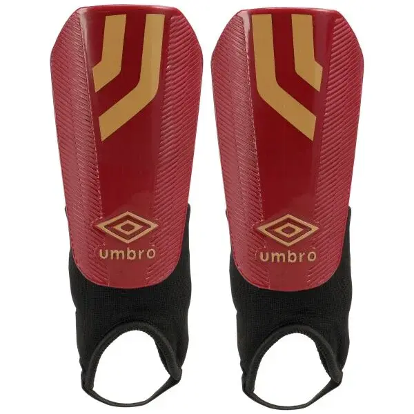 Umbro CERAMICA GUARD WITH ANKLE SOCK - JNR Detské futbalové chrániče, červená, veľkosť