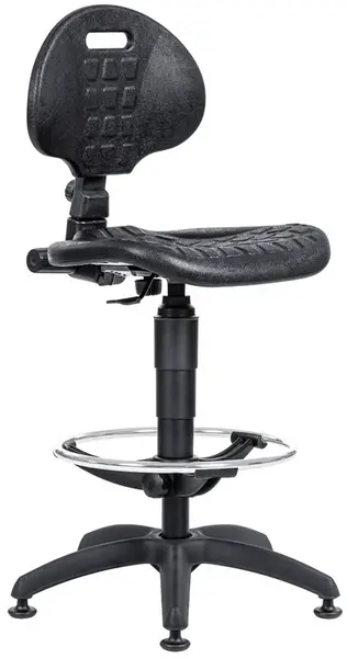 ANTARES dielenská stolička 1290 PU MEK 4059, plastová báza, klzáky, extend
