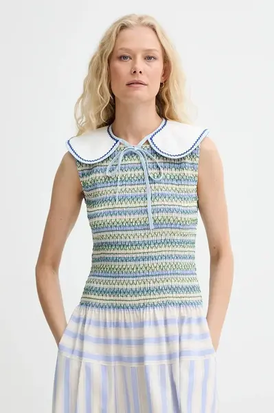 Ozdobný džínsový golier Renewed creative upcycling