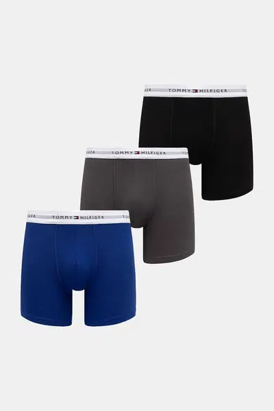 Boxerky Tommy Hilfiger 3-pack pánské, zelená barva, UM0UM02941
