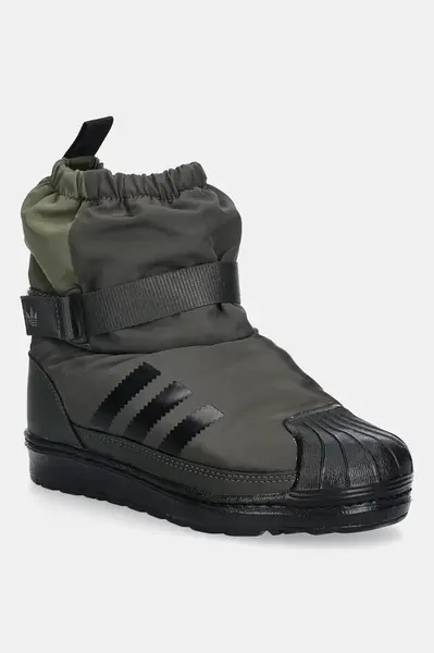 Dětské sněhule adidas Originals SUPERSTAR 360 WTR BOOT zelená barva, JQ7950