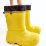 Detské zateplené gumáky Befado žlté