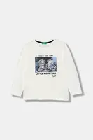 Detská bavlnená košeľa s dlhým rukávom United Colors of Benetton