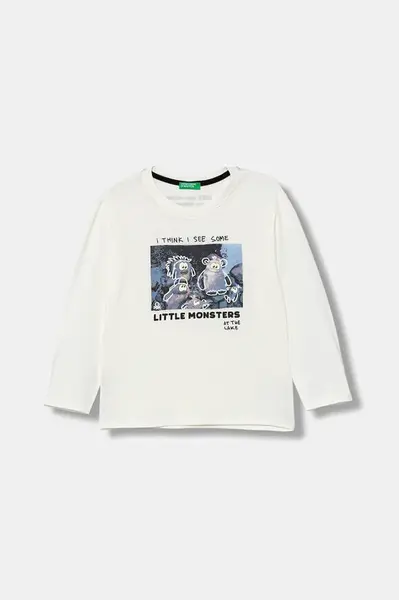 Detská bavlnená košeľa s dlhým rukávom United Colors of Benetton