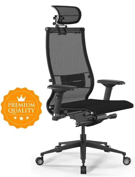 METTA 73 Ergonomická kancelárska stolička Samurai L2-9D, čierna