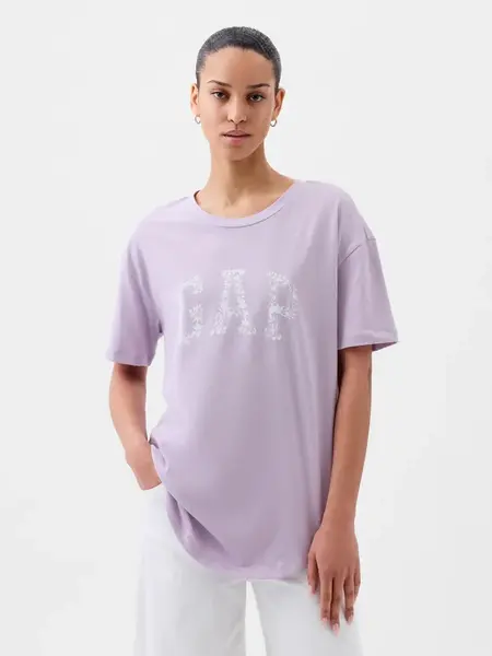 Fialové dámske tričko s logom GAP